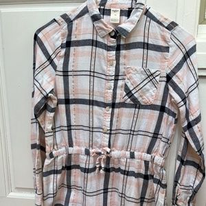 Girls plaid shirt dress